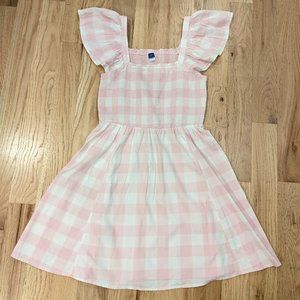 Pink Gingham Smocked Dress